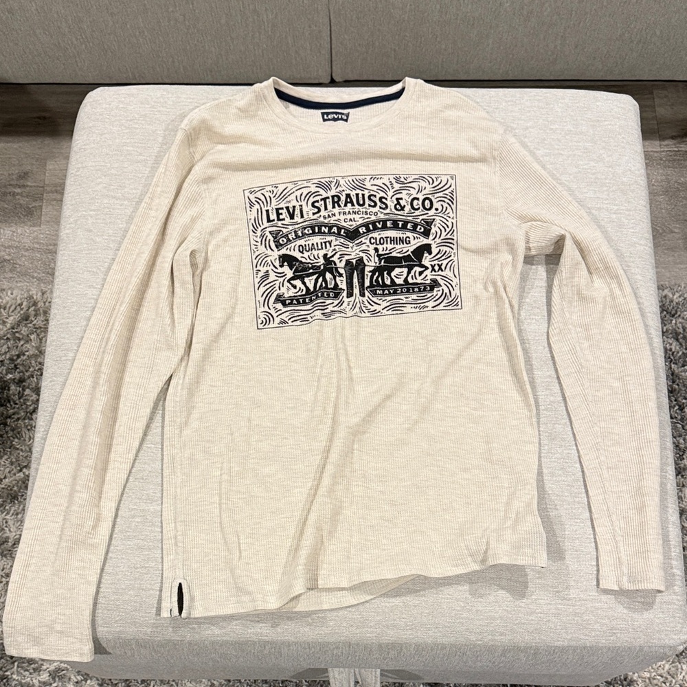 Levi's Cream Waffle Knit Tee